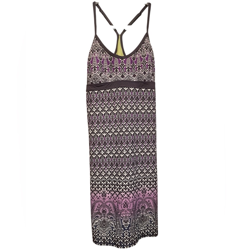 Athleta Shorebreak Purple Bombay Print Swim Dress, Size M